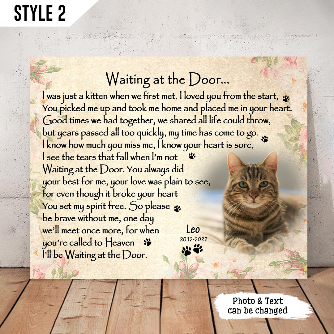 Waiting At The Door Cat Poem Text Copy and Paste