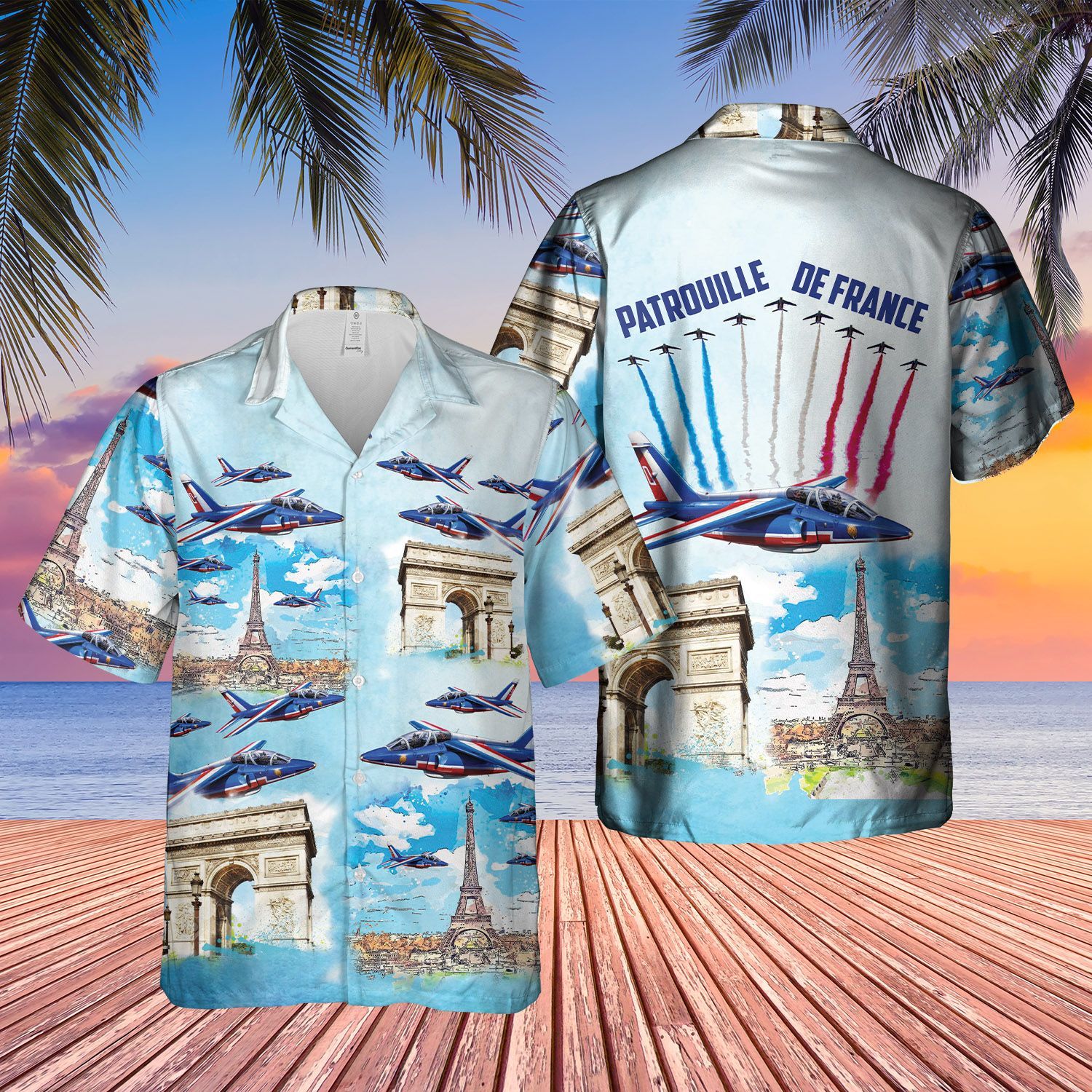 MerchCool  Patrouille de France FAF Air Show Hawaiian Shirt