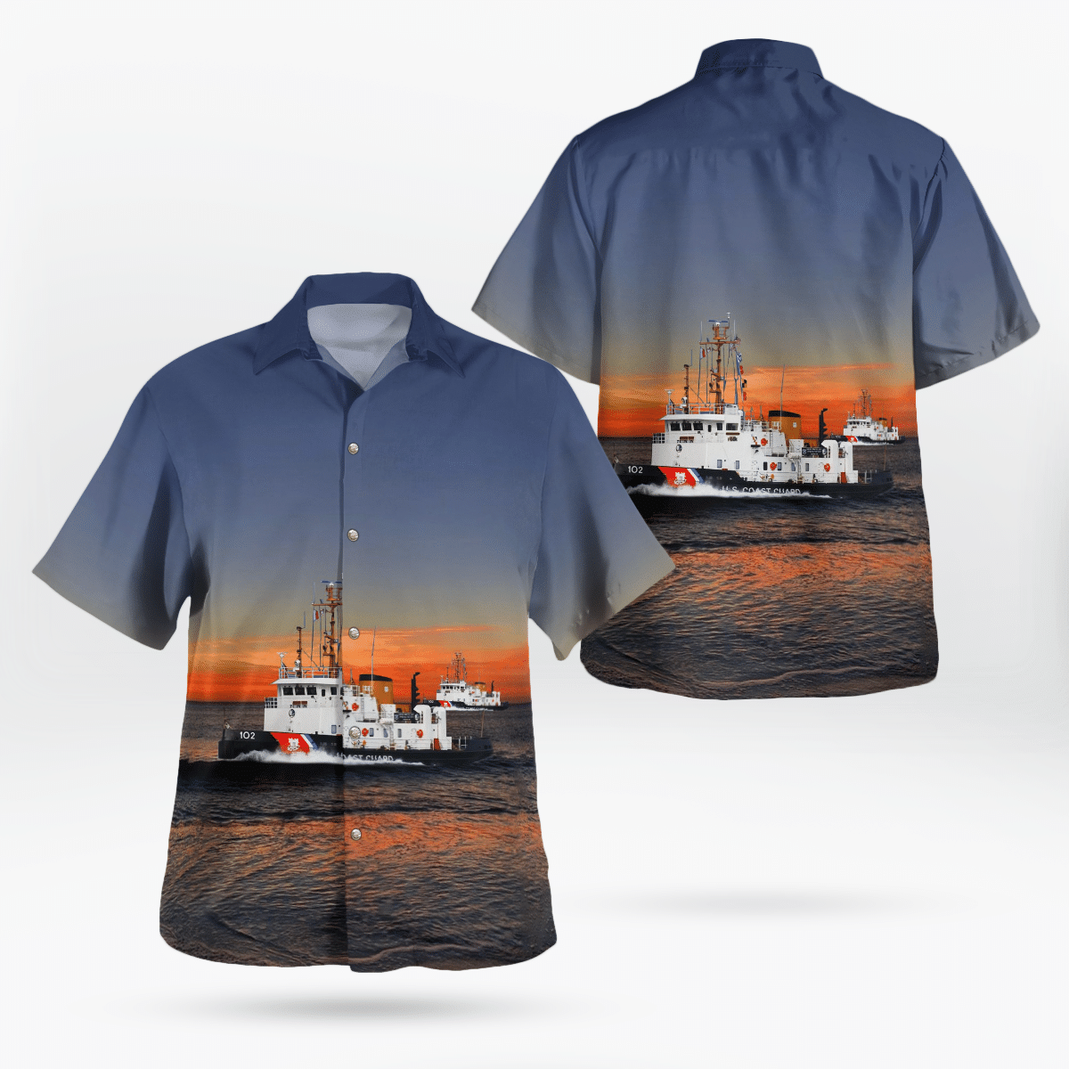 MerchCool  United States Coast Guard Bay-class tugboat USCGC Bristol Bay (WTGB-102) Hawaiian Shirt